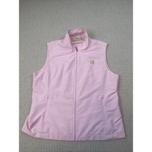Magnolia Lane Women's Small Masters Golf Full Zip Vest Mesh Lining Pink